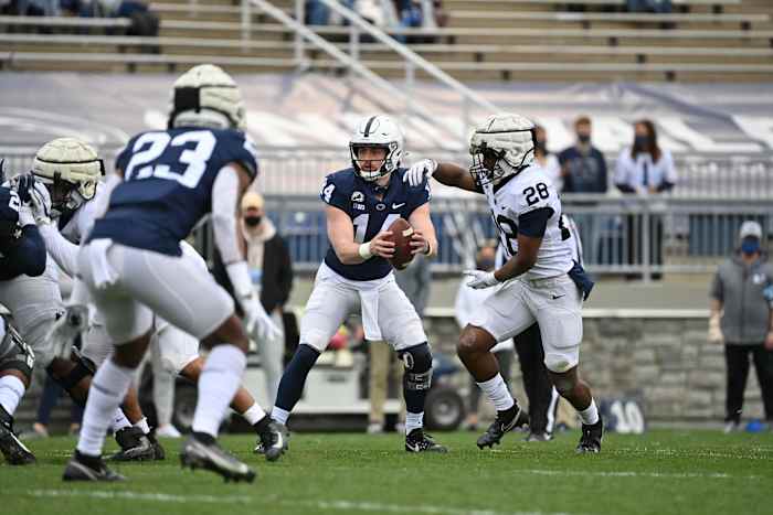 Quarterback Sean Clifford and running back Devyn Ford